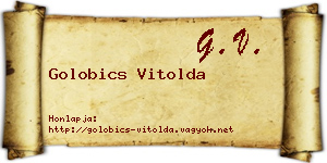 Golobics Vitolda névjegykártya